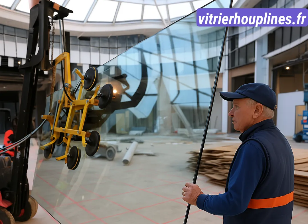 Remplacement de vitrine magasin Houplines